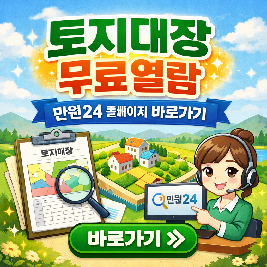 토지대장 무료조회 민원24