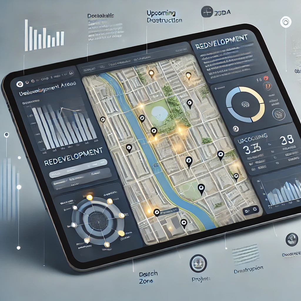 재개발 예정지 정보 제공 플랫폼에 관한 이미지