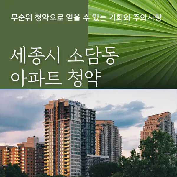세종시 소담동 아파트 청약