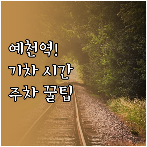 예천역 기차 시간표 상하행 노선 및 ..