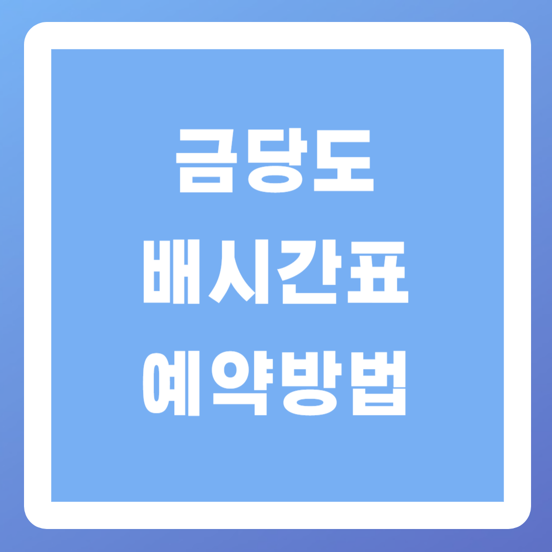 금당도-배시간표