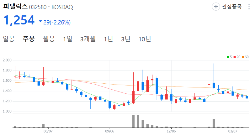 피델릭스-주가-주봉