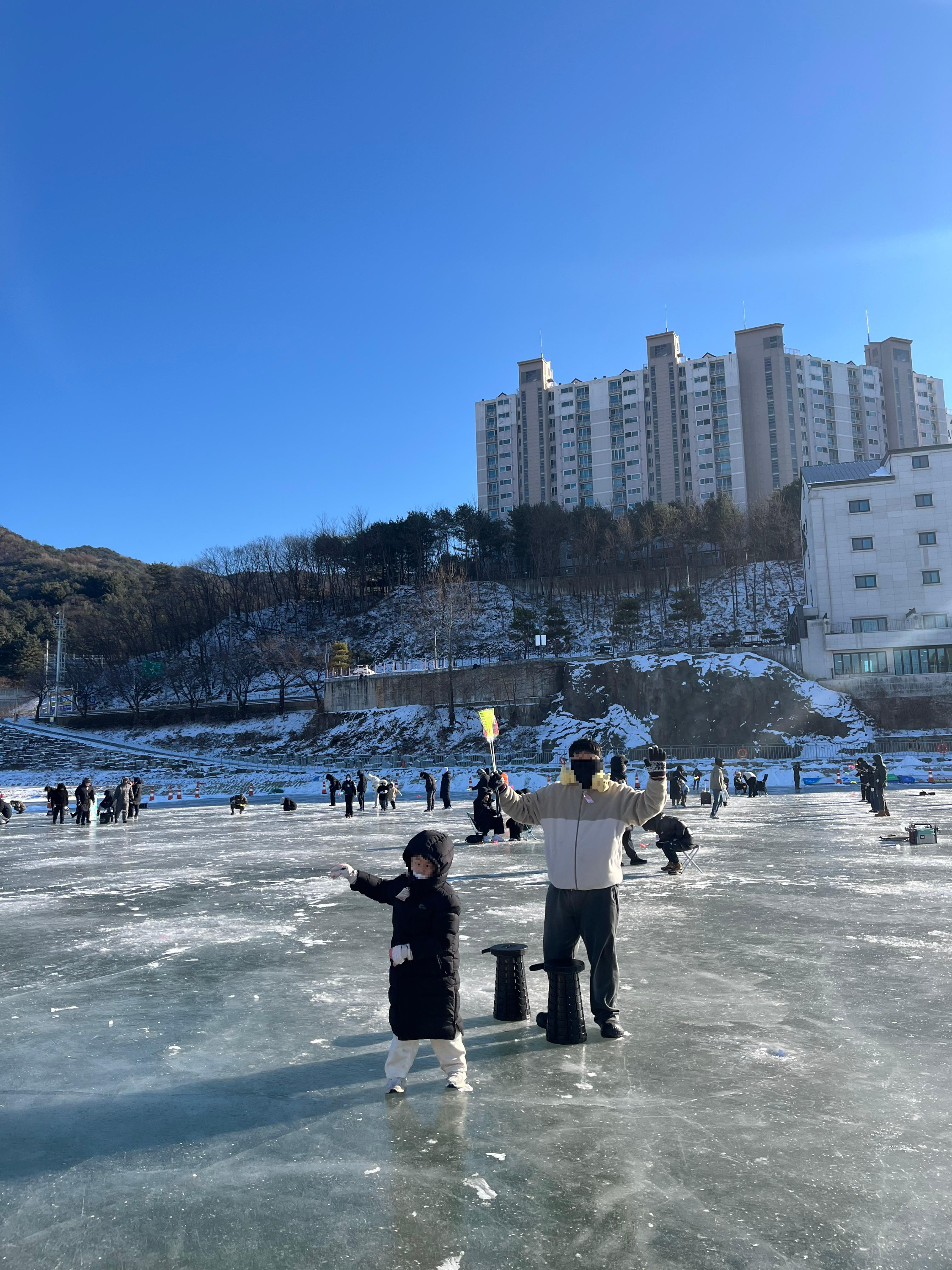 홍천강 꽁꽁 축제 얼음낚시