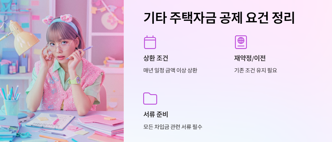 기타 주택자금 공제 요건 정리