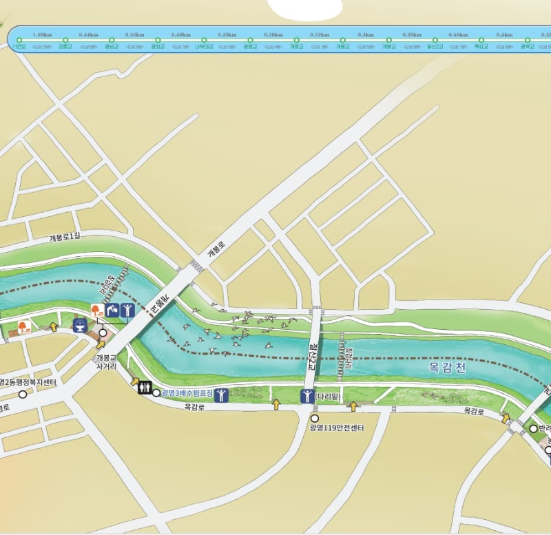 광명시 목감천 안내도 4