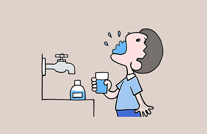 기침-억제제를-섭취하는-남성