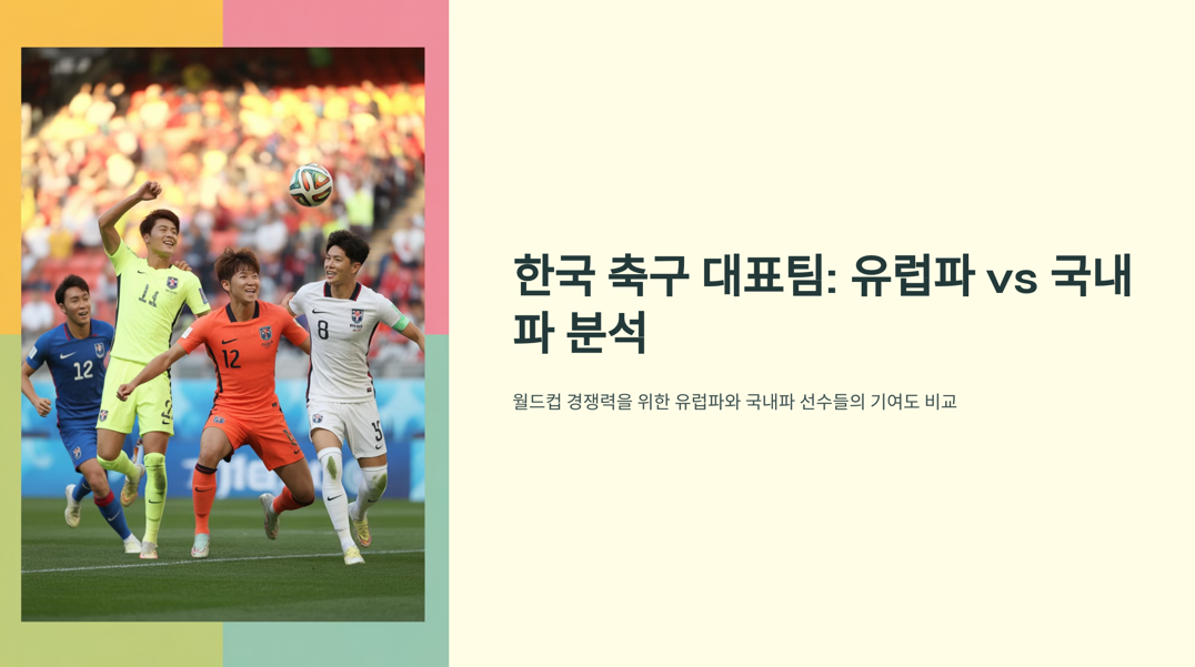 한국 축구 유럽파와 국내파 선수