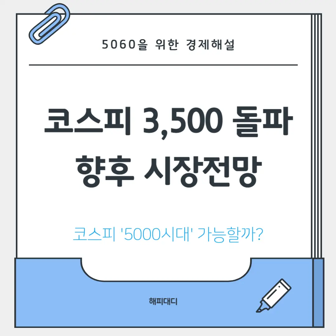 코스피 3,500 돌파 및 향후 시장전망