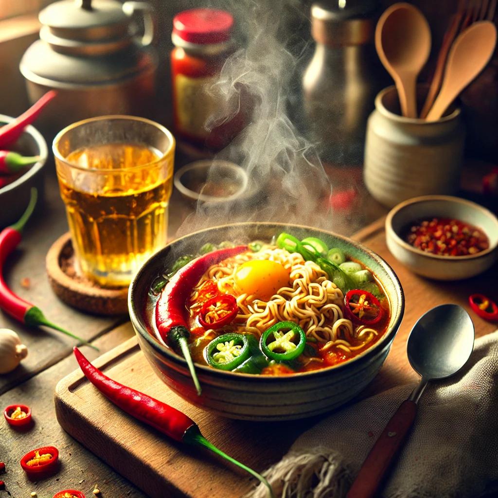 TV요리) 얼큰소주안주 ♥ 매운당면찌개