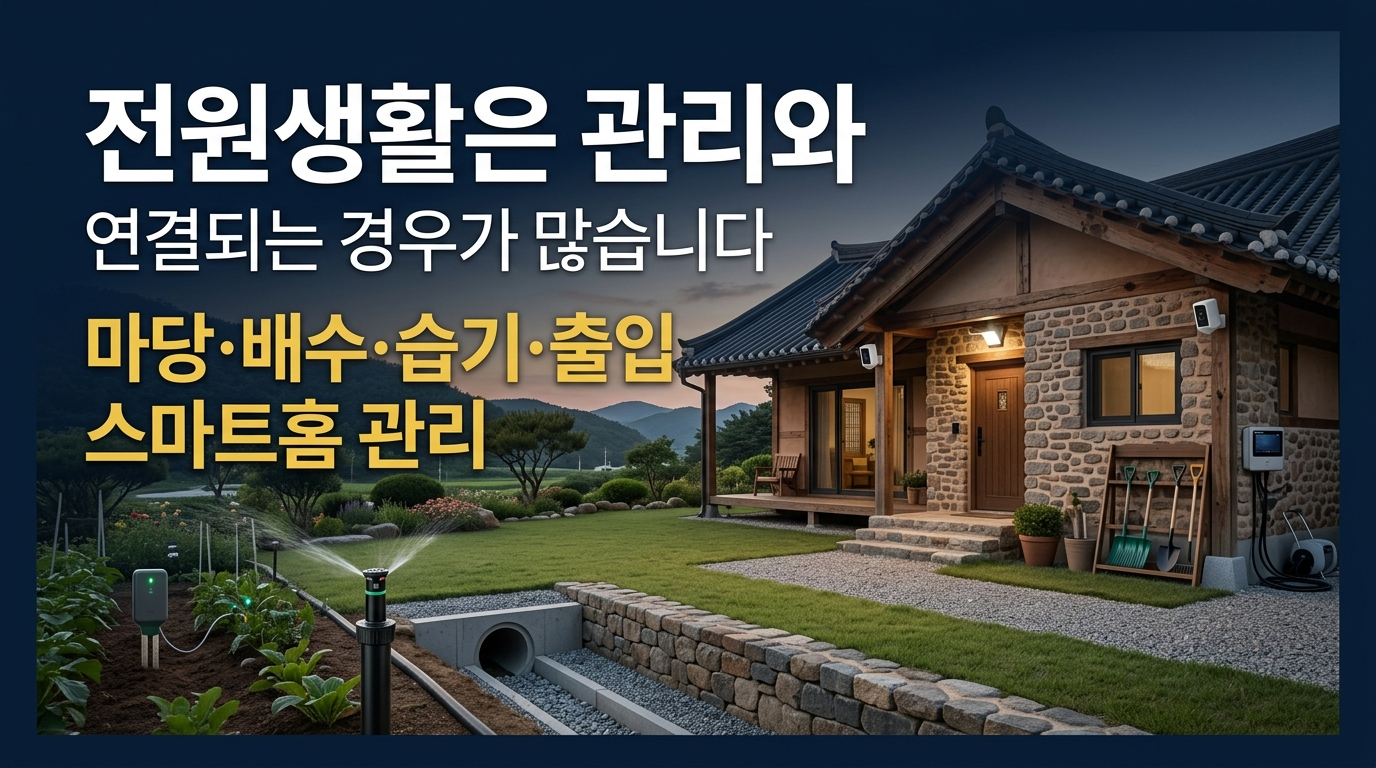 전원생활은 스마트홈 관리에 관심을 가진다.