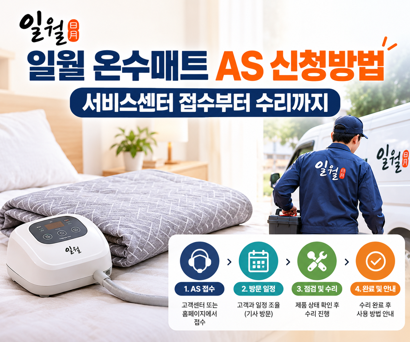 일월 온수매트 AS 신청방법｜서비스센터 접수부터 수리까지
