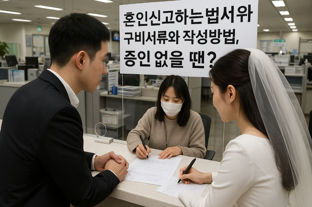 혼인신고 구비서류와 증인 없을 때 해결법 완벽정리