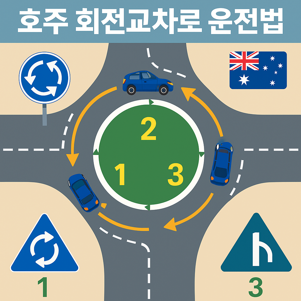 호주 회전교차로 운전법