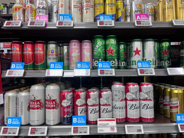 음료와 맥주 제품들