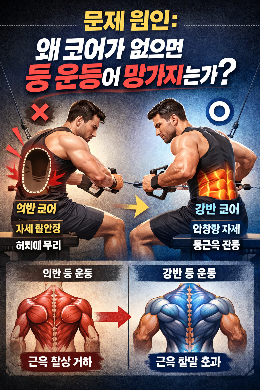 왜 코어가 없으면 등 운동이 망가지는가