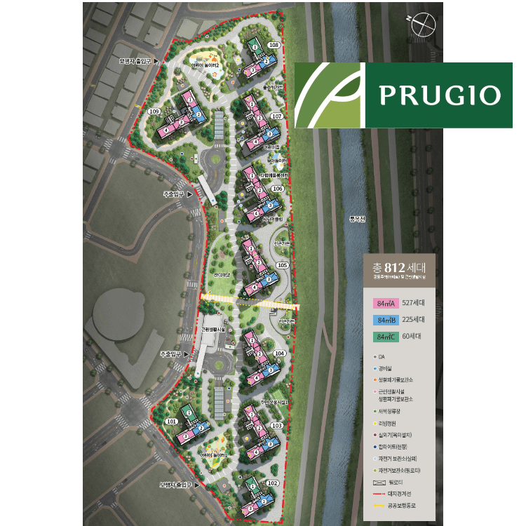 지제역 푸르지오 엘리아츠 단지 배치도