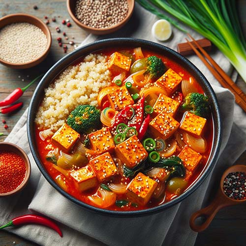 퀴노아-매콤한-두부찌개-김치찌개