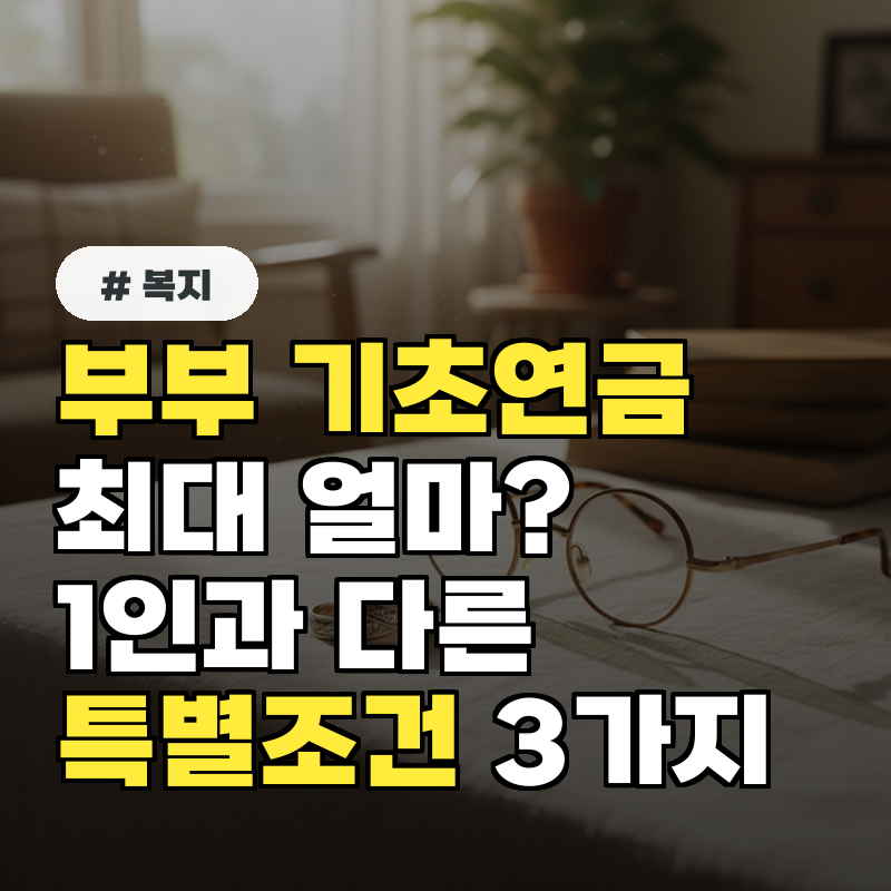 부부 기초연금 최대 얼마까지 1인과 다른 특별 조건 3가지