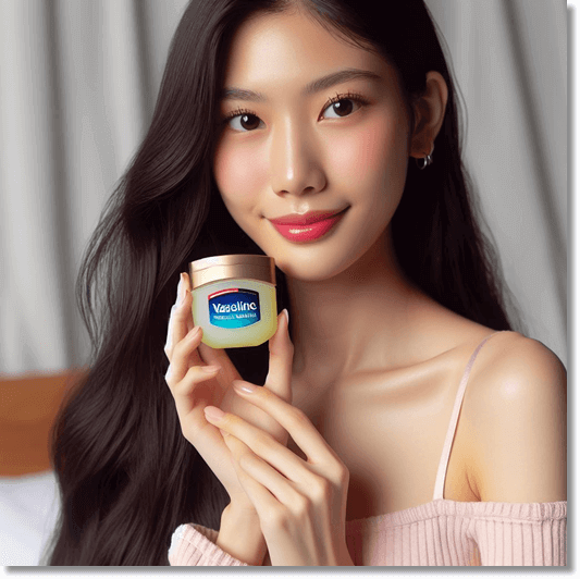 바세린을 들고 있는 여성