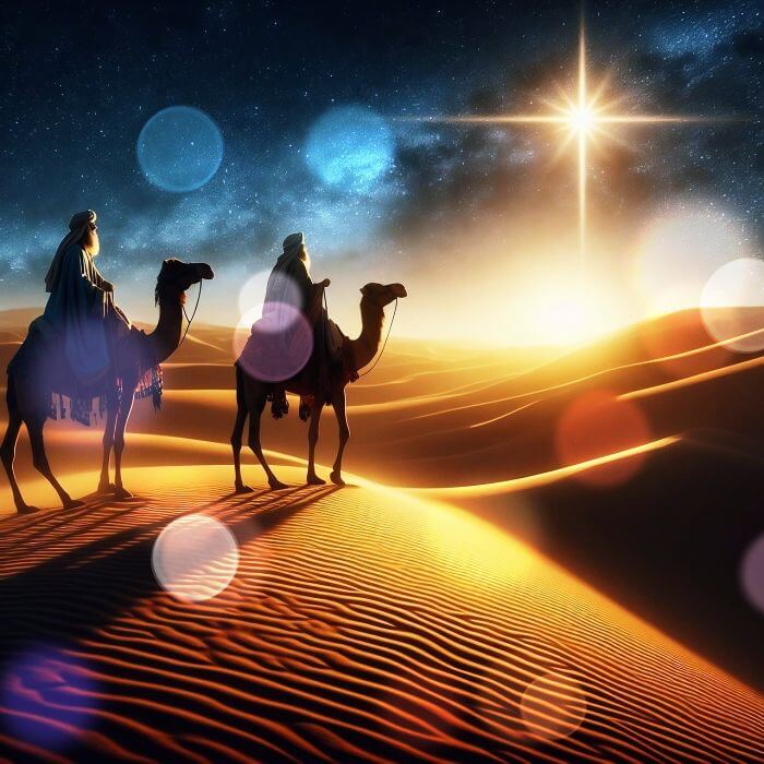 별하늘-배경의-낙타-두마리