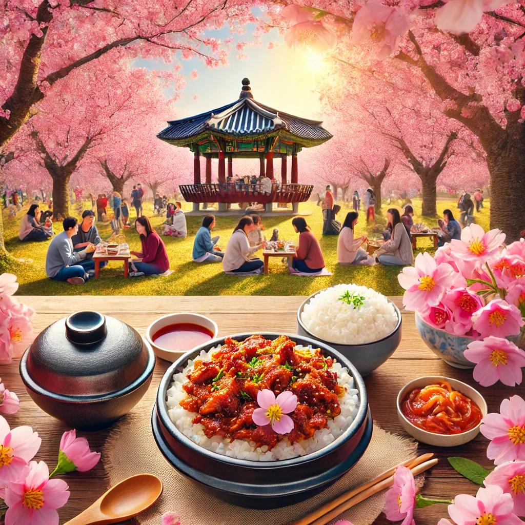 벚꽃 축제 제육덮밥