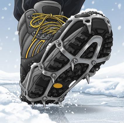 겨울 신발의 접지력