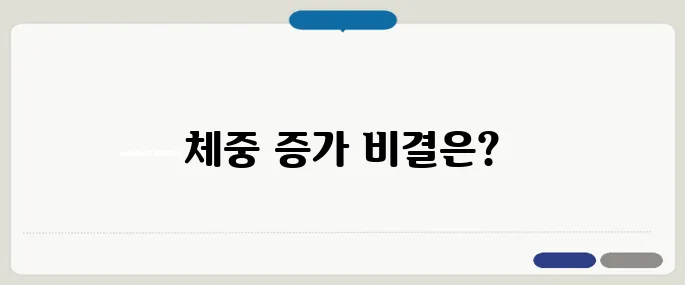 살찌는 방법 마른 체형을 위한 고칼로리 루틴