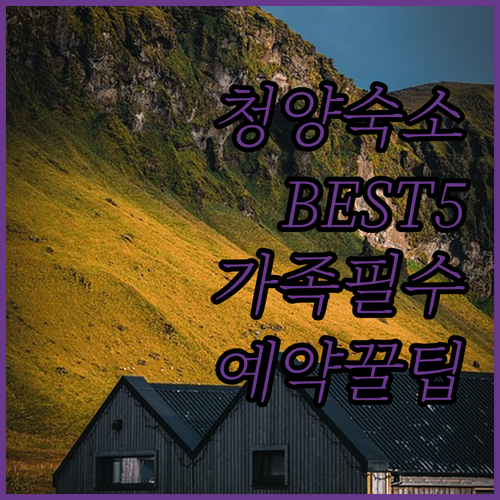 가족 여행에 좋은 청양 숙소 베스트 ..