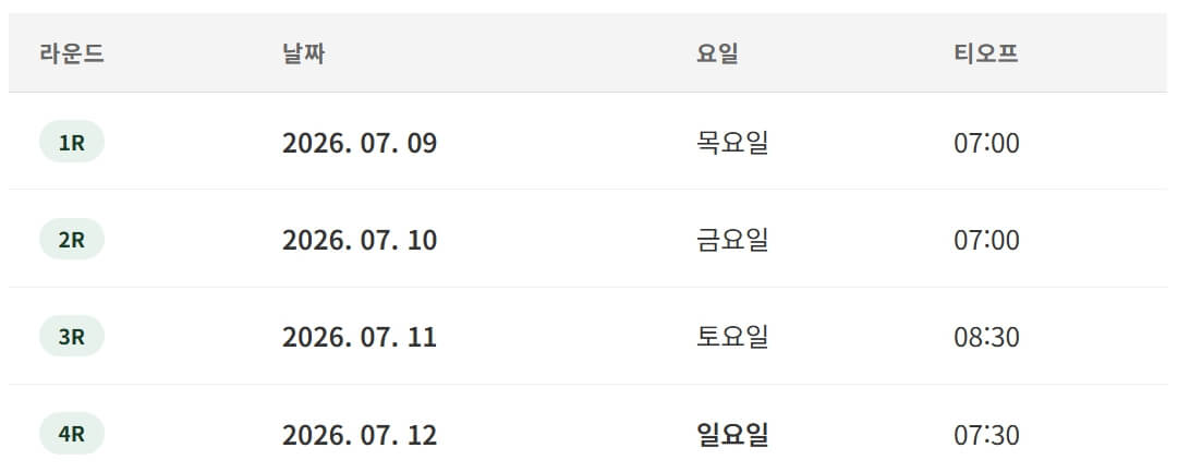 KLPGA 하이원리조트 여자오픈 2026 일정 티켓 주차 우승상금 정보