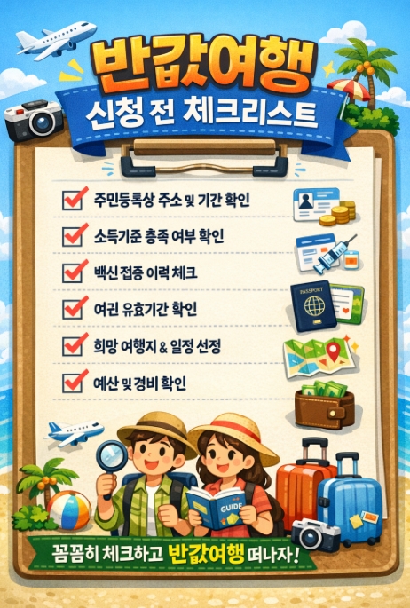 2026 인구감소지역 여행경비 지원 총정리, 반값여행 신청방법&middot;대상지역&middot;환급액 한눈에