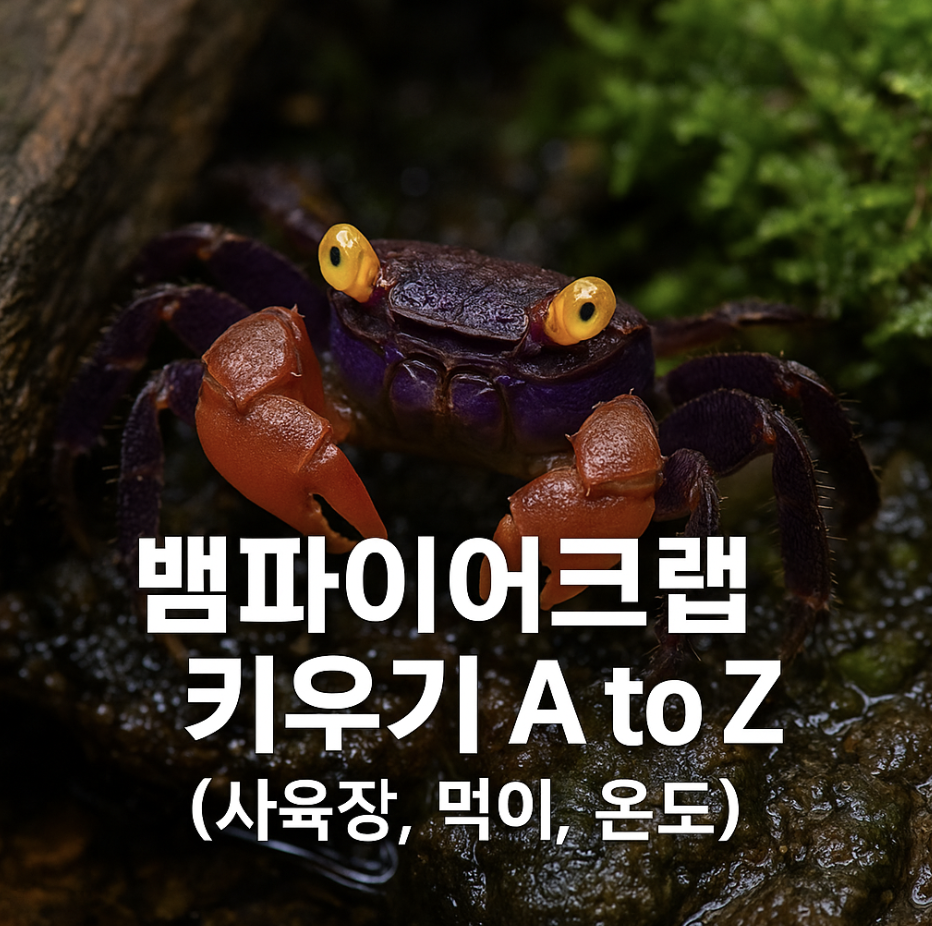 뱀파이어크랩 키우기 A to Z (사육장, 먹이, 온도)