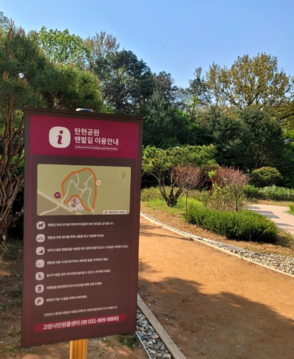 탄현근린공원 황톳길