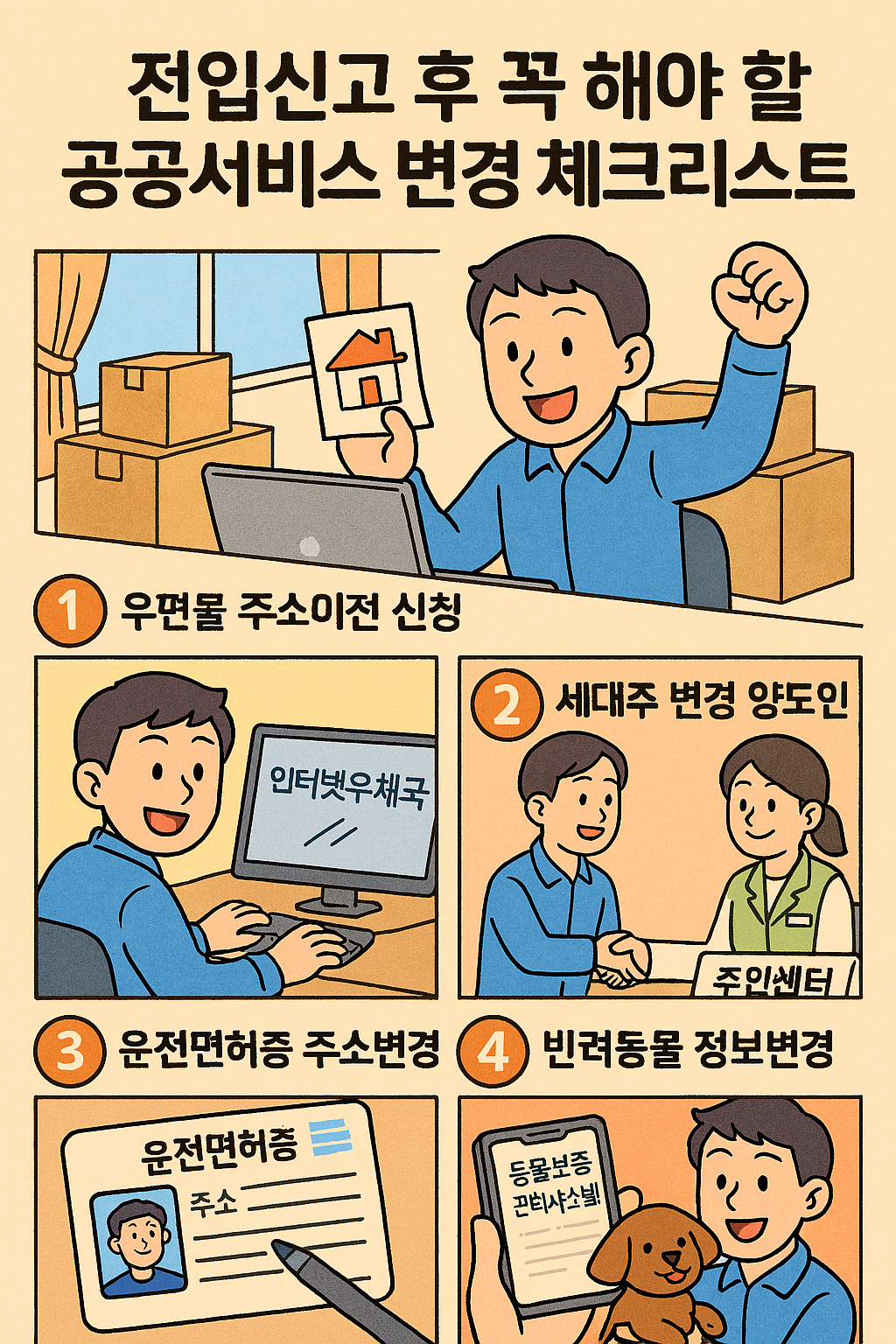 전입신고 후 꼭 해야 할 공공서비스 변경 체크리스트