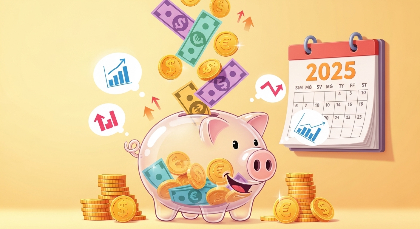 꾸준한 연금 납부와 전략으로 차곡차곡 쌓이는 노후 자금을 상징하는 저금통 이미지