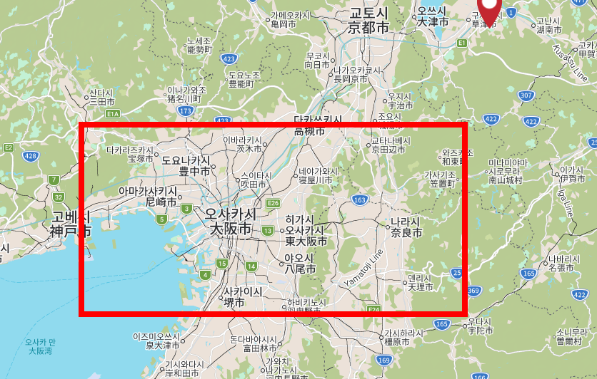 일본지도 한글판 한눈에 보기
