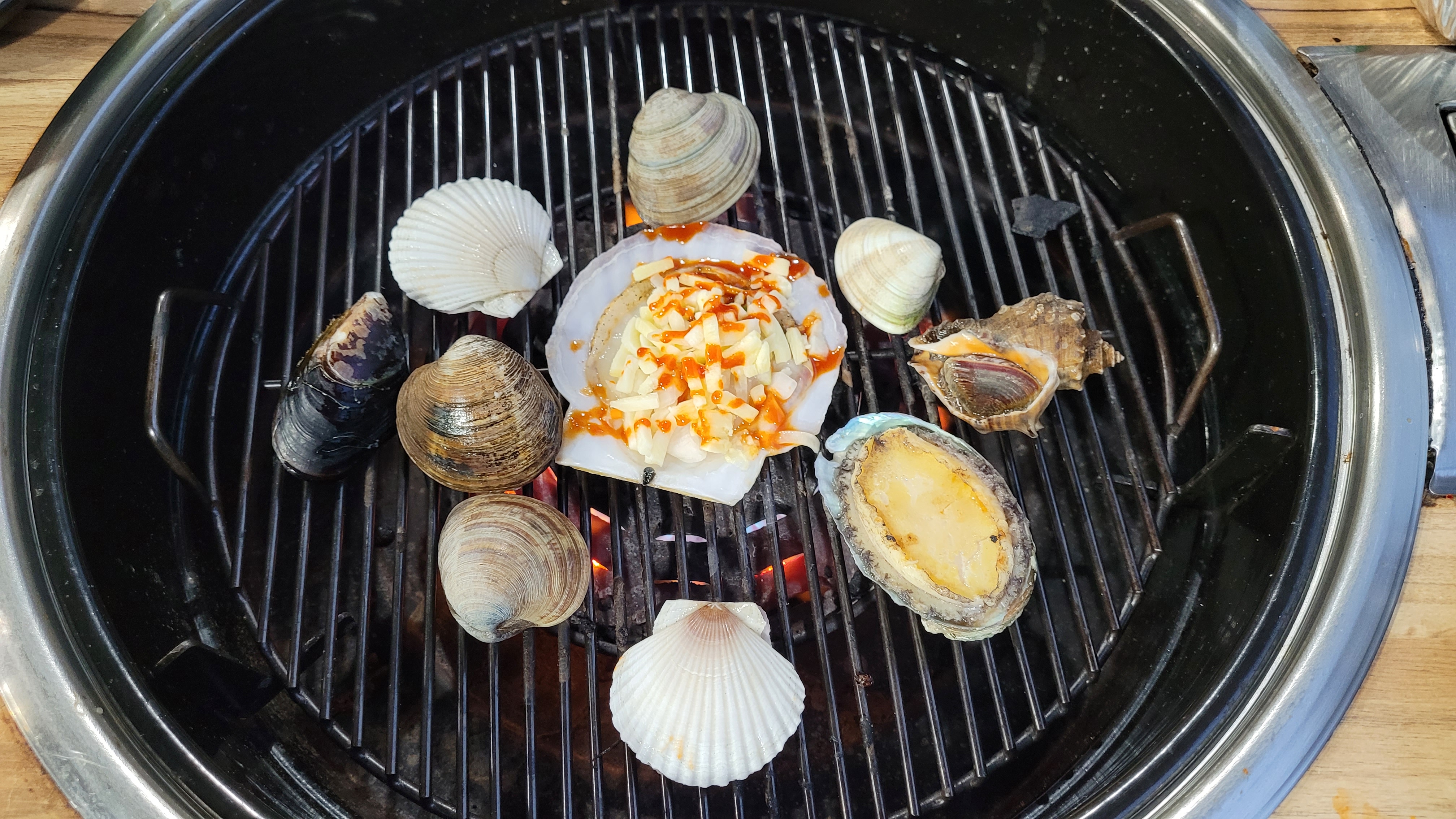 전복과 가리비 구이
