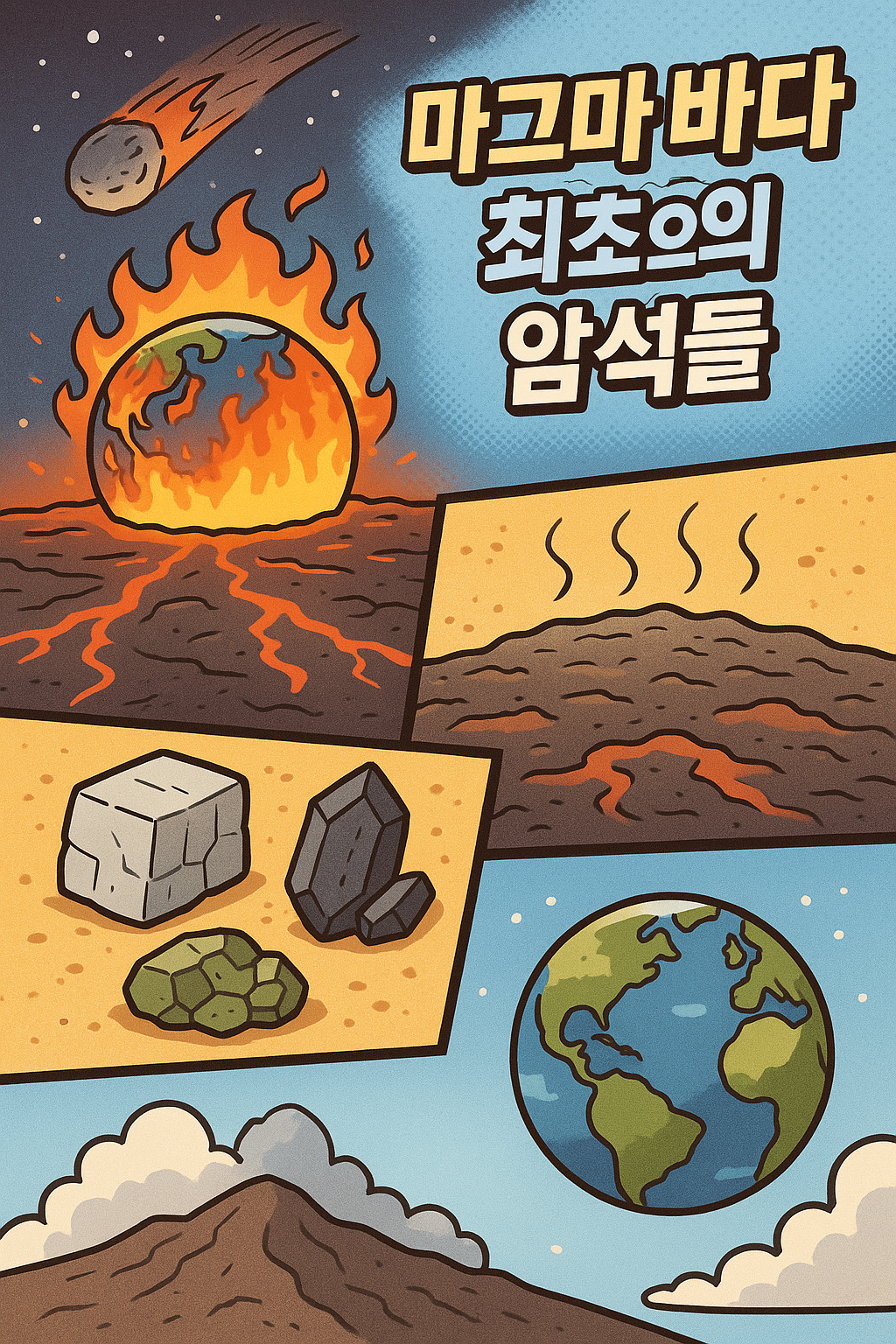 마그마 바다와 최초의 암석들