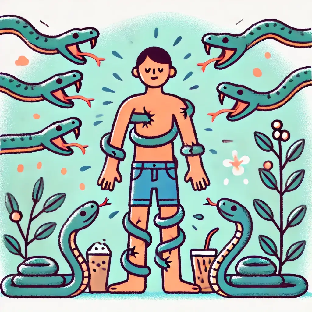 뱀에 물리는 꿈 해몽