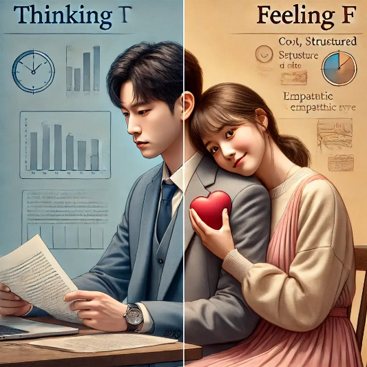 사고형,감정형,T,F,사고형 VS 감정형