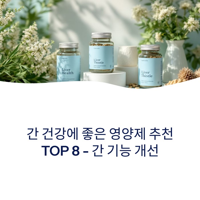 간 건강에 좋은 영양제 추천, 간 기능 개선 요약 이미지