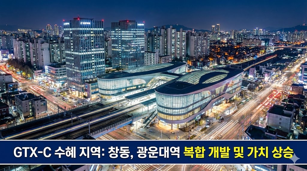 역세권 개발 사업이 진행 중인 광역 거점의 현대적 건축물과 도시 전경입니다.