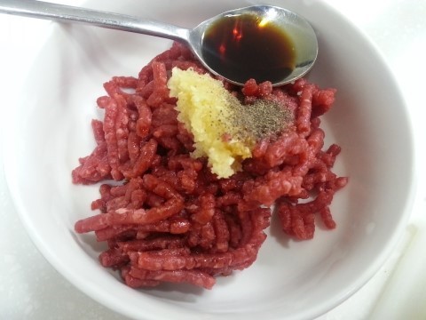 소고기 다짐육 밑간