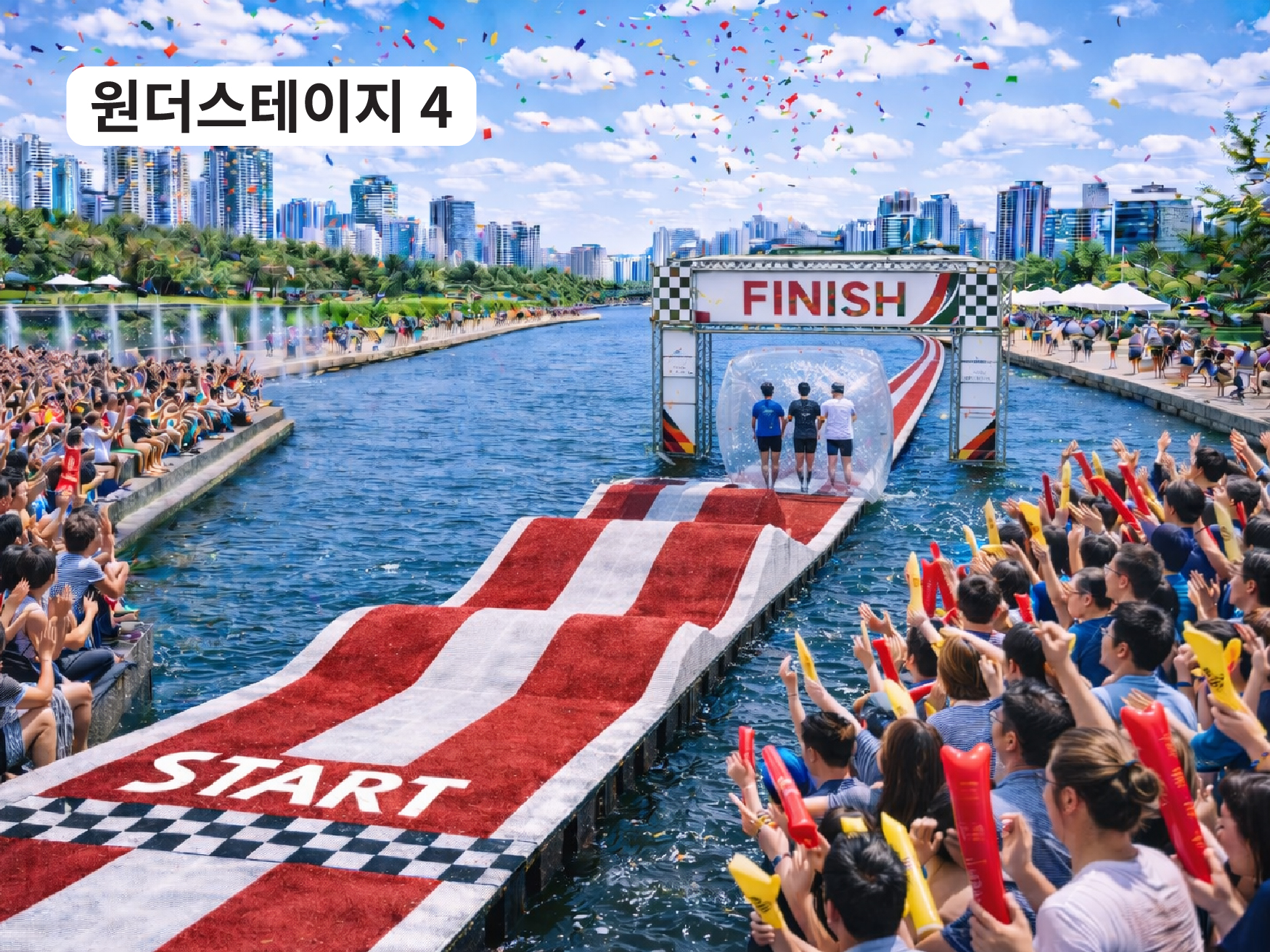 서울스프링페스티벌 워터볼 레이스 프로그램은 꼭 사전 예약을 해야 참가할 수 있다.