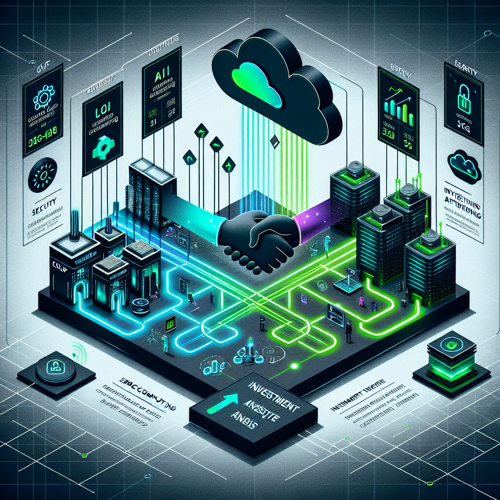 alt="HPE의 주니퍼 인수: 클라우드·네트워크 통합 전략과 투자 매력도 분석 인포그래픽 — HPE·Juniper 로고, 데이터센터-클라우드 연결, 네트워크 토폴로지, 성장 차트 시각화"