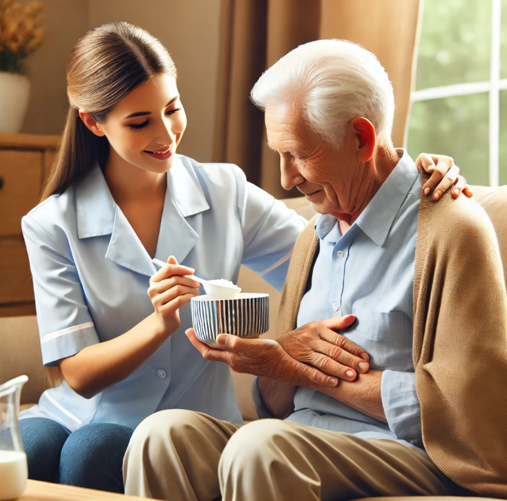 가족이 직접 돌보는 모습