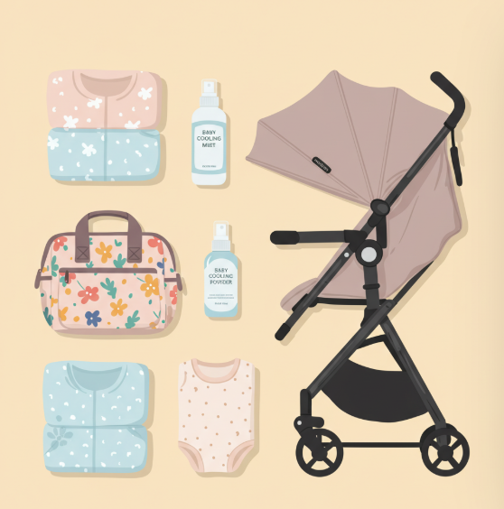 땀띠 예방을 위한 외출 준비물