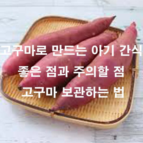 고구마로 만드는 아기 간식 좋은 점과 주의할 점 고구마 보관하는 법