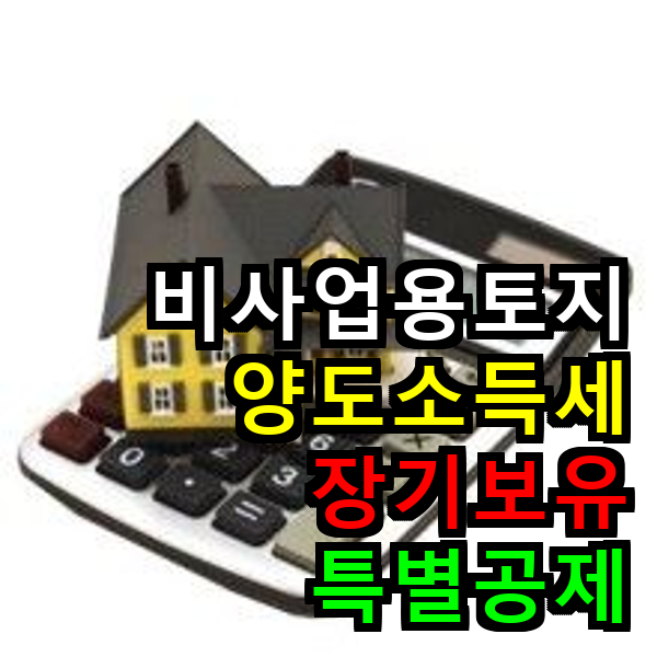 비사업용 토지 양도소득세 장기보유 특별공제