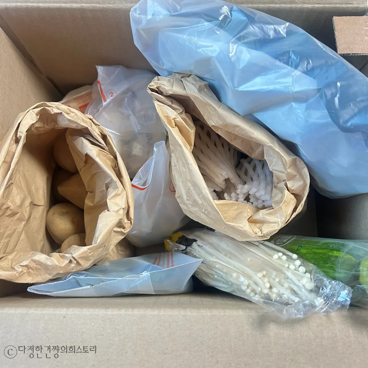 자취생-건강한-집밥- 채소-배송-플랫폼-어글리어스-배송-받은-채소