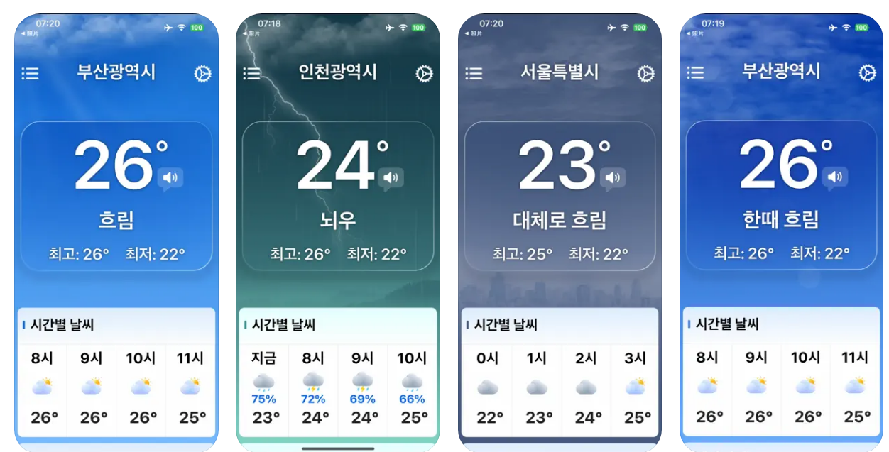 방법 1: 노인들을 위한 날씨 앱 사용하기